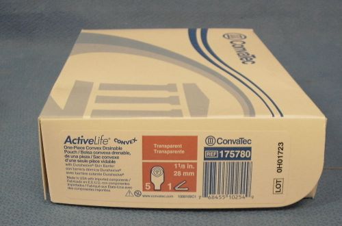 1 box of 5 convatec sur-fit autolock stomahesive flexible wafers #401432 for sale