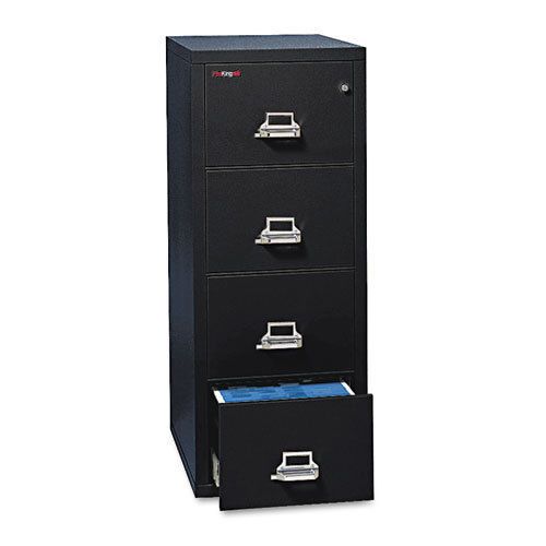 New!! fireking 42131cbl 4-drawer vertical file, ul 350 for fire, letter, black for sale