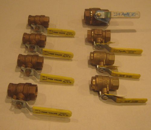 Assortment of NPT Brass Ball Valve Full Port, FNW UL CSA FM 600psi WOG &amp; Apollo