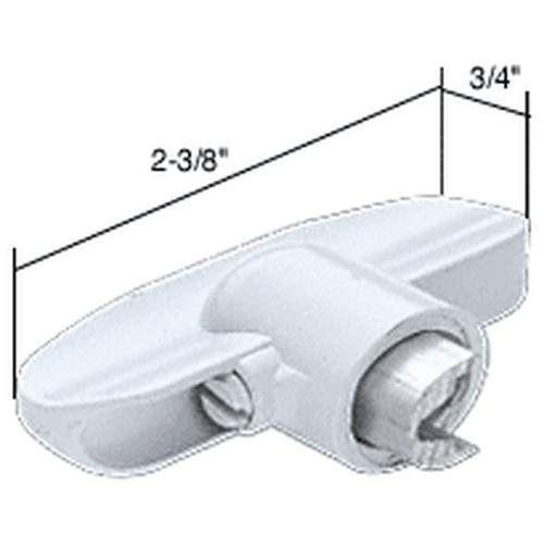 White Universal T-Crank Window Handle H3892