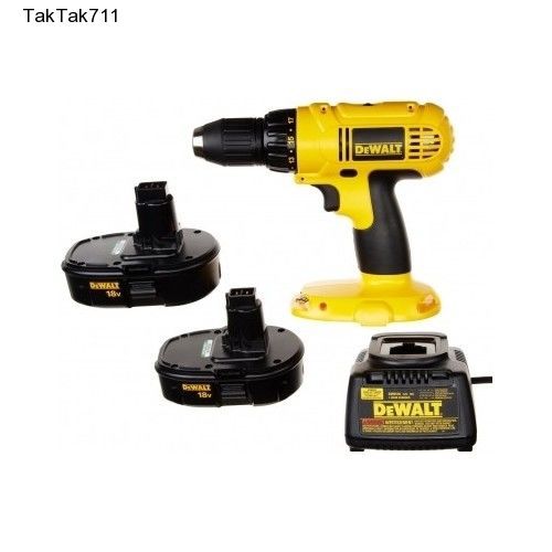 DEWALT Cordless Drill Screw Driver Gun  w/2 18-volt NiCAD &amp; Charger  DC970K-2