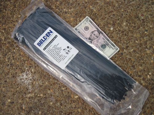 50 Belden Cable Zip Ties DT-14-120-0-L Tyrap 14&#034; 120# Black Bag of 50