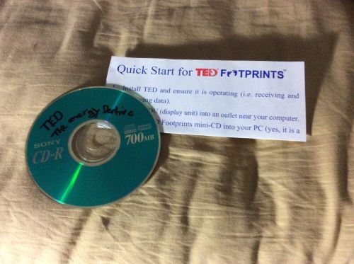 TED The Energy Detective Electricity Monitor TED1001 Replacement FOOTPRINTS CD