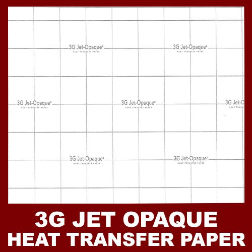 NEENAH HEAT TRANSFER PAPER 3G JET OPAQUE 50 SHEETS 8.5 X 11