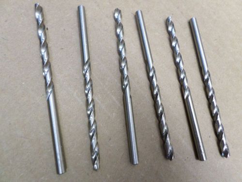 Lot of 6 Precision Twist Drill 018625 HSS Drills