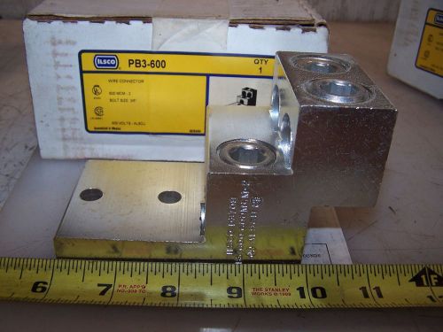 NEW ILSCO 600 MCM ALUMINUM LUG WIRE CONNECTOR PB3-600