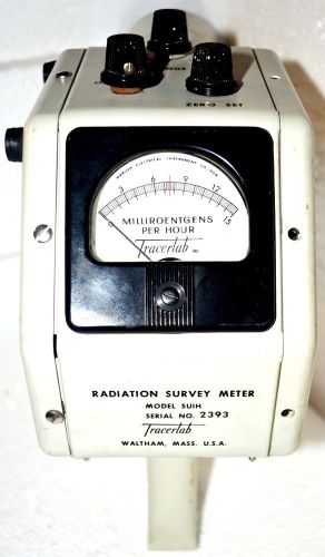 VINTAGE TRACERLAB RADIATION SURVEY METER MODEL SUIH SERIAL 2393