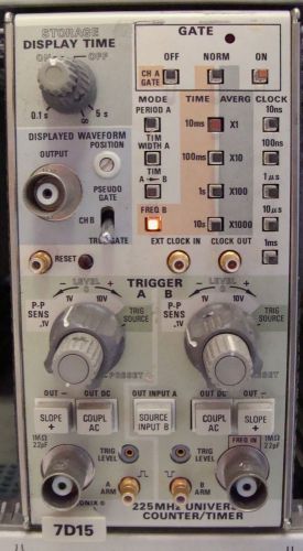 TEKTRONIX 7D15 225MHz UNIVERSAL COUNTER/TIMER! CALIBRATED !