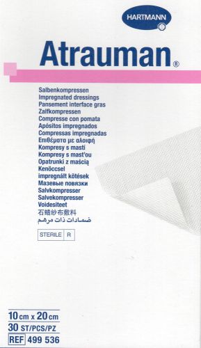 HARTMANN Atrauman Impregnated Dressings - Box of 20 – 10 x 20cm – Ref 499 536