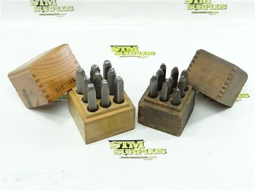 2 sets of schmidt number stamps 3/16 and 3/32&#034; for sale