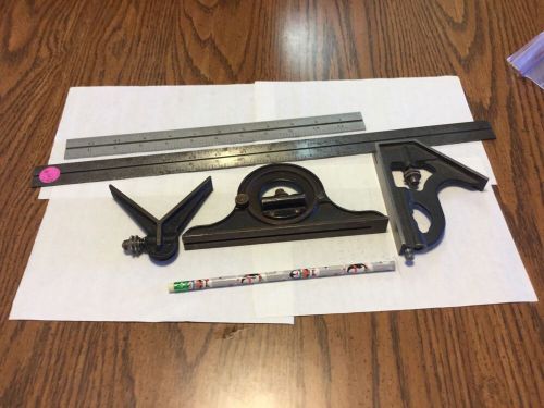 Starrett 12&#034;&amp; 18&#034; scales w/3 heads