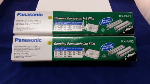 Genuine Panasonic KX-FA92 Fax Ink Film 2 Boxes (4 Rolls total)