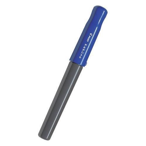 Pilot Kakuno Medium-Nib Fountain Pen, Black Body Blue Cap Body (FKA-1SR-LM)