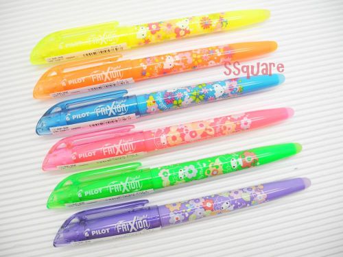 Sanrio Hello Kitty My Melody x Pilot FriXion Erasable Highlighters, 6 Colors Set