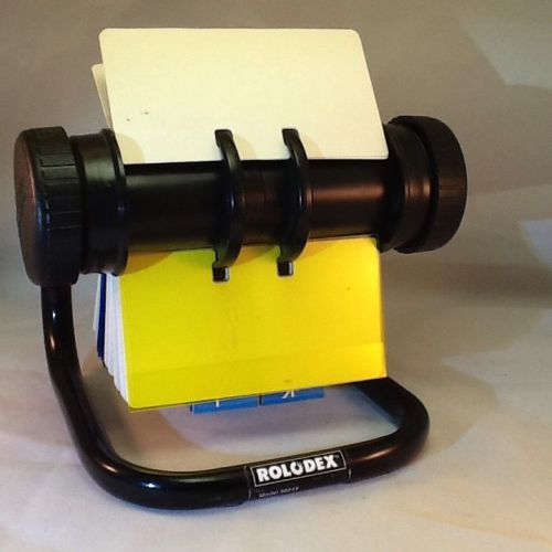 Rolodex Vintage Retro Model 5024X Black Rotary File Address Book Industrial