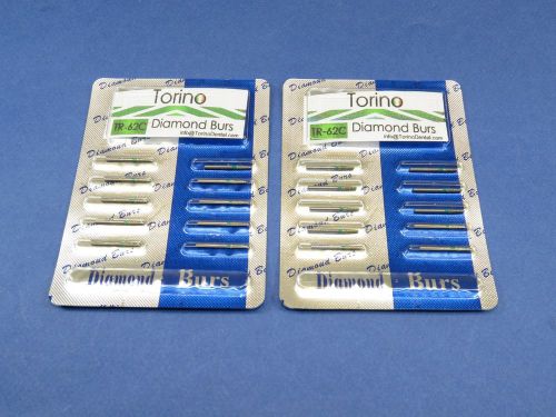 Dental Lab Diamond Burs Conical Trunk TR-62C FG Kit /2 Pack 20 Pcs TORINO