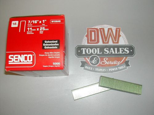 Senco n13bab staples 16 gauge 1&#034; length 7/16&#034; crown (5,000) for bostitch s5 for sale