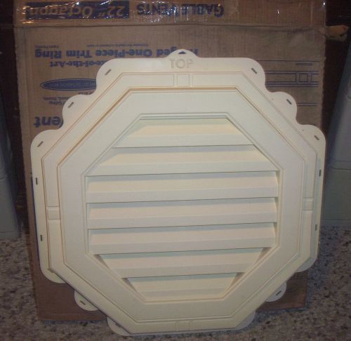 22&#034; OCTAGON EXTERIOR WALL GABLE VENT VANILLA CREAM COLOR  PART #  GV0022088OCT