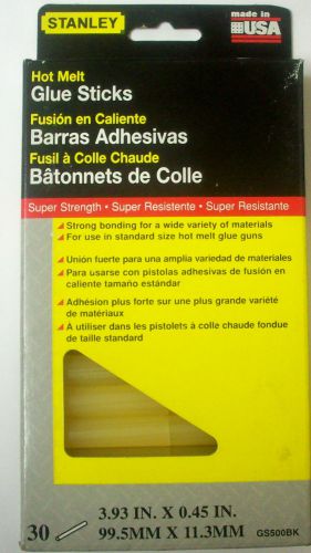 Pack of 30 Stanley GS500BK Hot Melt Glue Sticks, 4&#034;, Super Strength