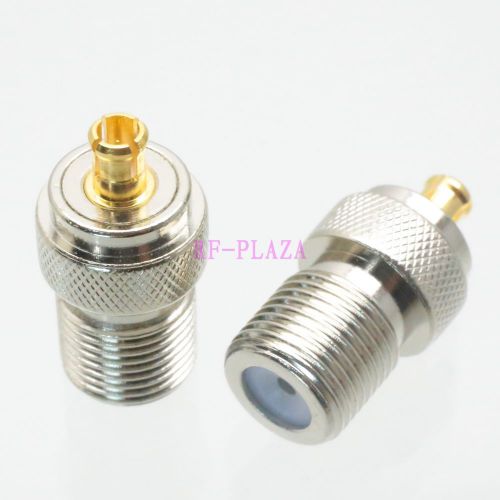 Adapter F TV female jack to MCX male plug 75ohm straight RF COAXIAL