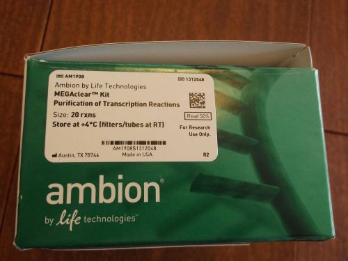 Ambion MEGAclear Kit Purification of Transcription Reactions PARTIAL KIT AM1908