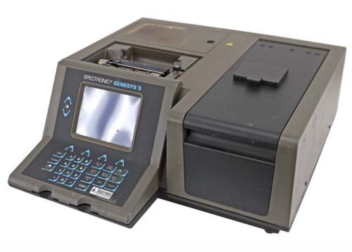 Spectronic 336008 genesys 5 lab uv/vis spectrophotometer +8-slot cuvette rack for sale