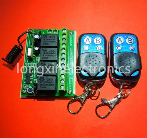 DC12V 4 CH RF 433MHZ Wireless Remote Control Switch Transmitter Receiver 200M