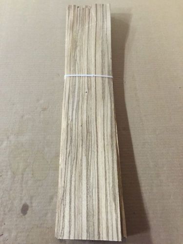 Wood Veneer Zebrawood 4x24 22 Pieces Total Raw Veneer &#034;EXOTIC&#034; ZE8 2-4-15