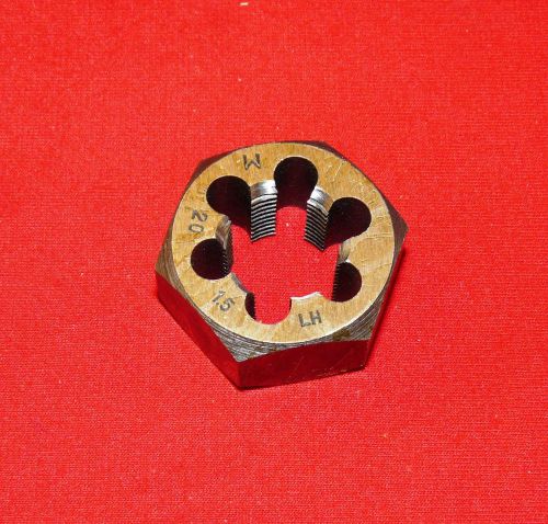 Alfa M20 X 1.5 20MM LEFT HAND Metric 1.4&#034; Hex Rethread Die Carbon Steel LH