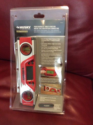 Husky Professional 9&#034; Multi-Function Digital Level With Storage Bag