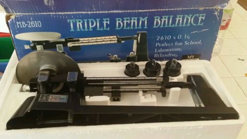 MY WEIGH TRIPLE BEAM BALANCE W/ WEIGHTS