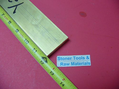 1/2&#034; x 2&#034; C360 BRASS FLAT BAR 12&#034; long Solid .500&#034; Plate Mill Stock H02