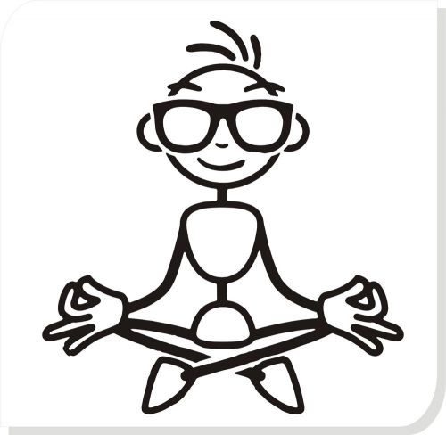 aum om stickman-yoga car vinyl sticker truck window decals #194