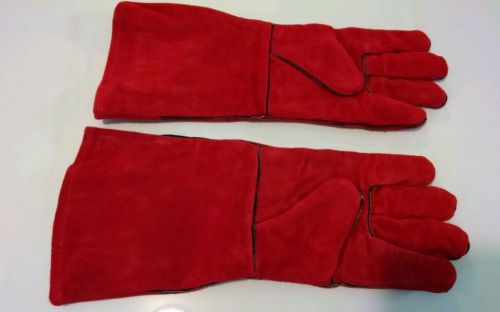 Standard Split Cowhide Stick Welding Gloves, Large