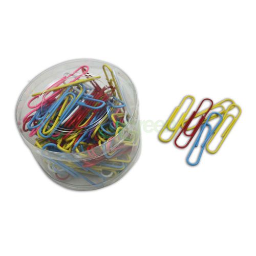 Lot500 Multi Color Paper Clips &amp; Pins Vinyl Coated 29mm Office Stationery