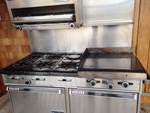 60&#034; Garland Range 6 Burner 24&#034; Griddle With 36&#034; Salamander IR Broiler