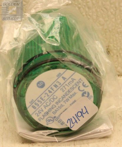 Allen-Bradley 855E-24FN3 Green Stack Flashing Incandescent 24V Ser. A