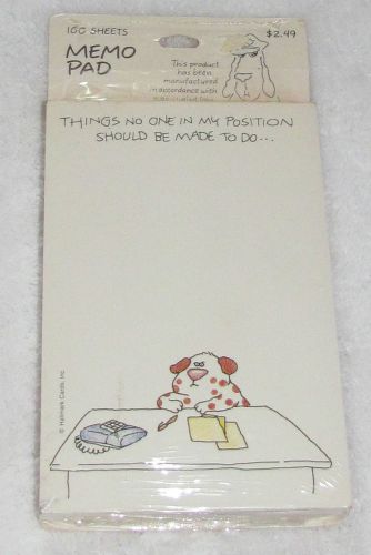 New! vintage 1987 hallmark cards memo pad &#034;things no one should be made to do&#034; for sale