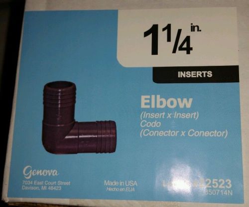 LOT OF 13:  Genova 350714N;  1 1/4&#034; Insert Elbow