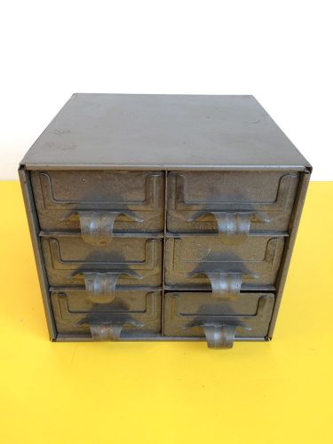 VINTAGE ADDRESSELOTT MINI METAL FILE 6 DRAWER INDUSTRIAL