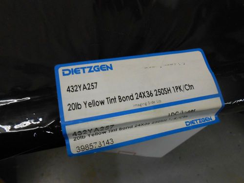 Dietzgen 432ya257 20 lb yellow tint bond 24x36 250 sheets nos for sale