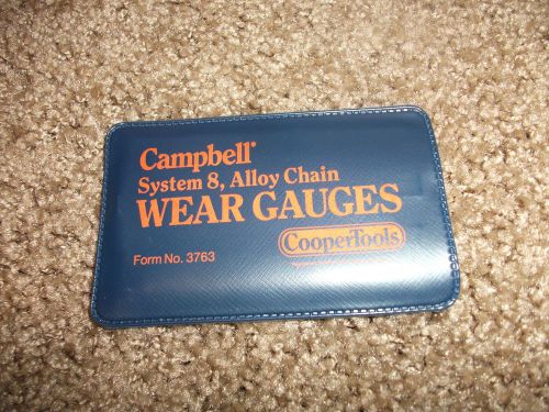 Campbell alloy chain wear gauges cooper tools usa , no. 3763 for sale