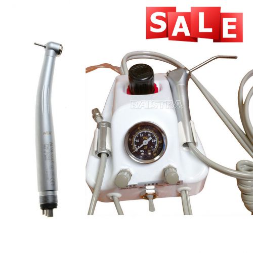 New Dental Portable Turbine Unit Work With Compressor 4 Hole+ NSK High Handpiece