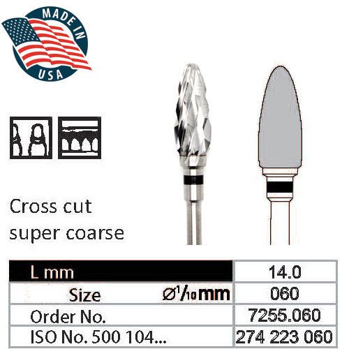 Wilson usa tungsten carbide cutter hp drill bit dental extra coarse bullet for sale