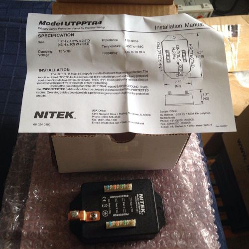 NEW NITEK UTPPTR4 SURVEILLANCE SURGE PROTECTOR CCTV