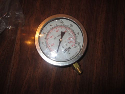 WINTERS AIR/WATER PRESSURE GAUGE 1/4&#034; NPT 0-160 PSI