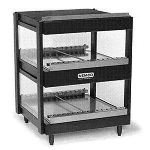 Nemco 36&#034; Horizontal Dual Shelf Black Coat Finish Heated Merchandiser 6480-36-B