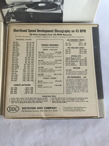 Dictation Disc DDC Shorthand Speed Development 45RPM RECORDS  441