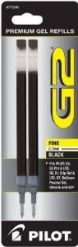 Pilot Black G2 Black Fine Pt. Gel- 6 pk