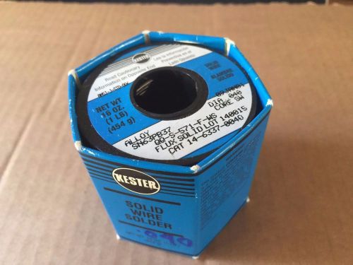 Kester Solder 1 lb Solid Wire Alloy SN63PB37 QQ-S-571-F-WS Dia. 0.040&#034;